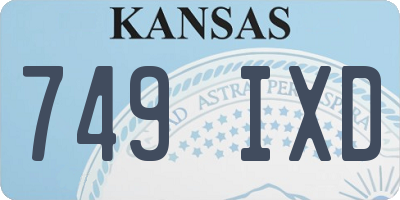 KS license plate 749IXD