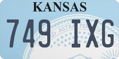 KS license plate 749IXG