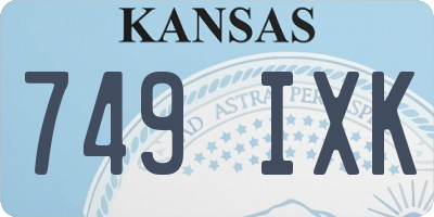 KS license plate 749IXK