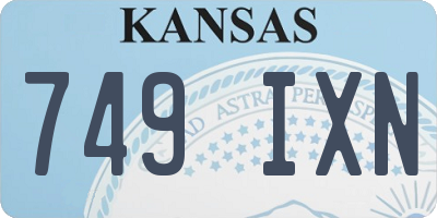 KS license plate 749IXN