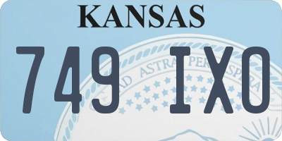 KS license plate 749IXO