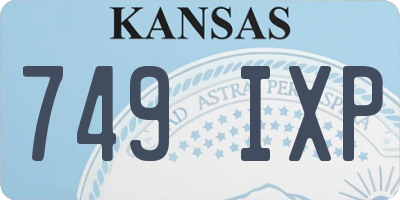 KS license plate 749IXP