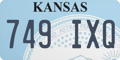 KS license plate 749IXQ