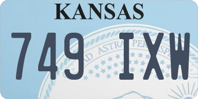 KS license plate 749IXW