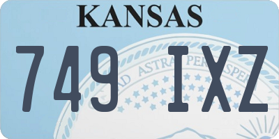 KS license plate 749IXZ