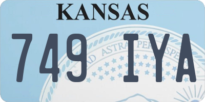 KS license plate 749IYA