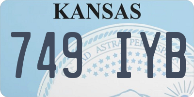 KS license plate 749IYB