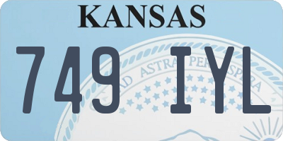 KS license plate 749IYL
