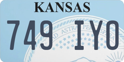 KS license plate 749IYO