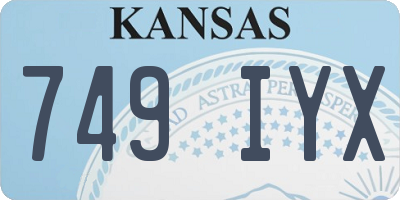 KS license plate 749IYX