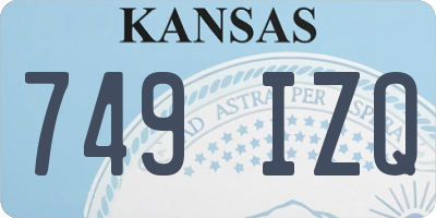 KS license plate 749IZQ
