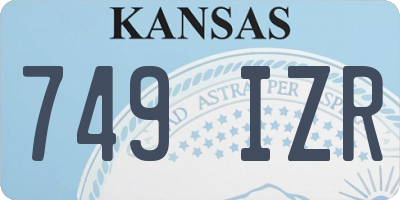 KS license plate 749IZR