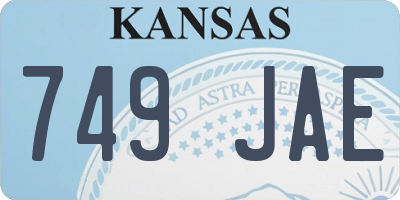 KS license plate 749JAE