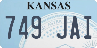 KS license plate 749JAI