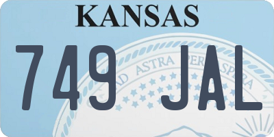 KS license plate 749JAL