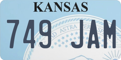 KS license plate 749JAM