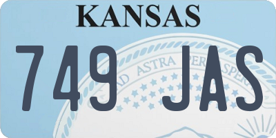 KS license plate 749JAS
