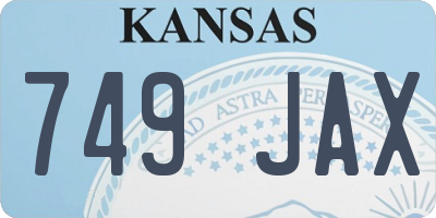 KS license plate 749JAX