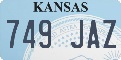 KS license plate 749JAZ