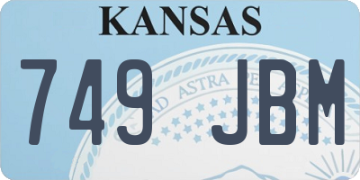KS license plate 749JBM