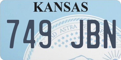 KS license plate 749JBN