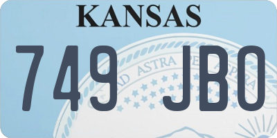 KS license plate 749JBO