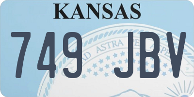 KS license plate 749JBV