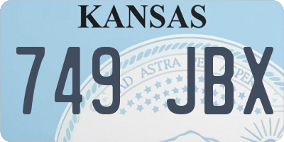 KS license plate 749JBX