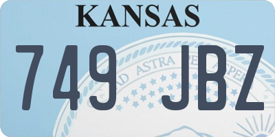 KS license plate 749JBZ