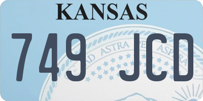 KS license plate 749JCD