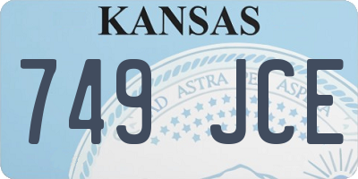 KS license plate 749JCE