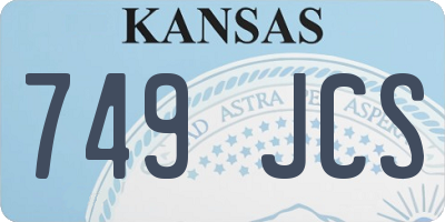 KS license plate 749JCS