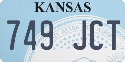 KS license plate 749JCT