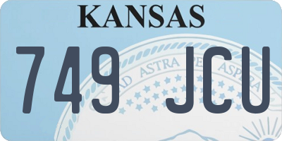KS license plate 749JCU