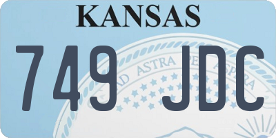 KS license plate 749JDC