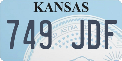 KS license plate 749JDF