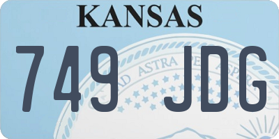 KS license plate 749JDG