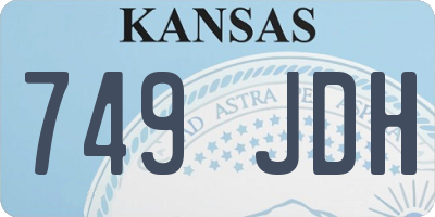 KS license plate 749JDH