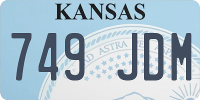 KS license plate 749JDM