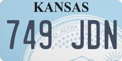 KS license plate 749JDN