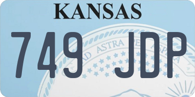 KS license plate 749JDP