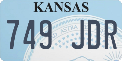 KS license plate 749JDR