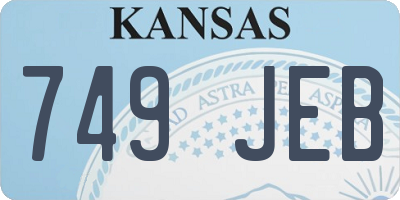 KS license plate 749JEB