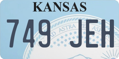 KS license plate 749JEH