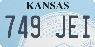 KS license plate 749JEI