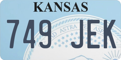 KS license plate 749JEK