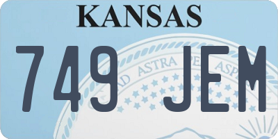 KS license plate 749JEM