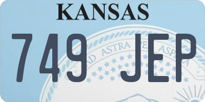 KS license plate 749JEP