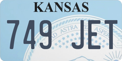 KS license plate 749JET