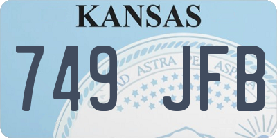 KS license plate 749JFB